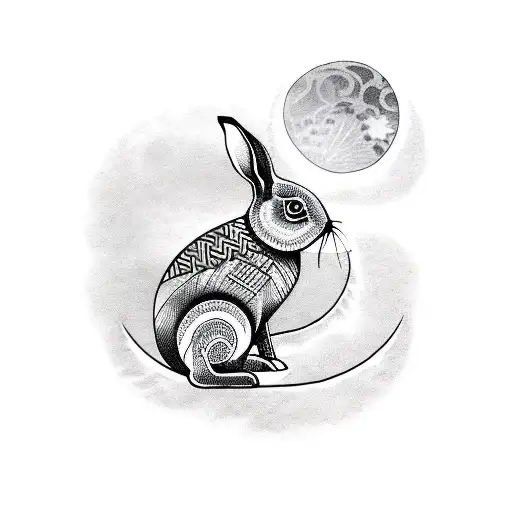 Rabbit With Moon