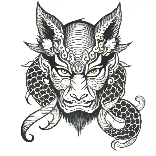 Eyes Along Both Sides Representing Strength