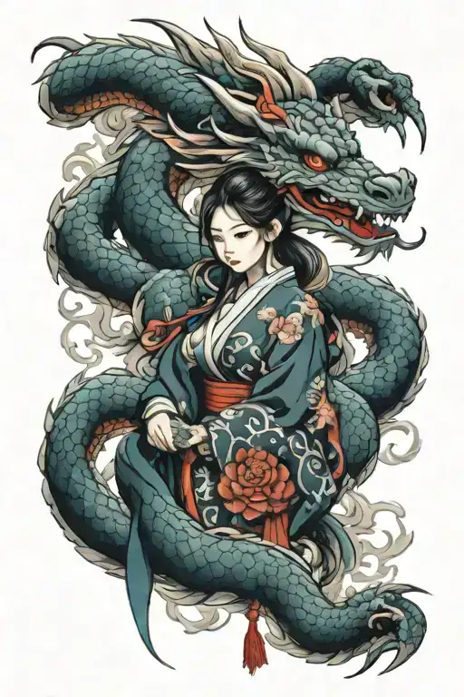 Dragon With A Girl