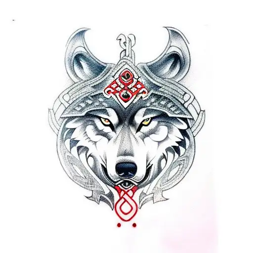 Viking Style Wolf