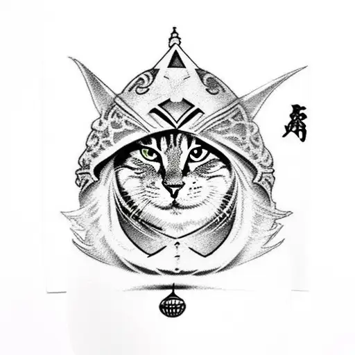 A Football Sticker Of A Cat Wearing An Assassins Creed Hood