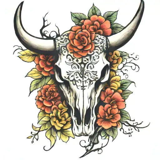 Feminine Bull Skull