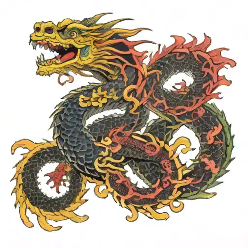 1 Quetzalcoatl And 1 Black Dragon