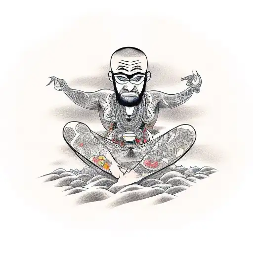 Man Sitting On The Beach