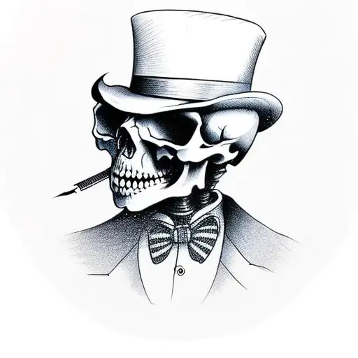 Skull In Top Hat