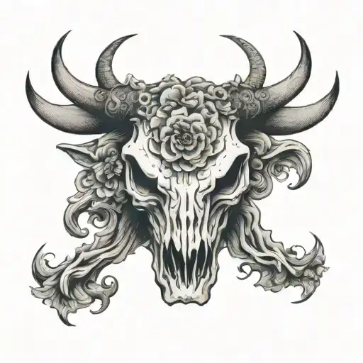 Godly Feminine Bull Skull