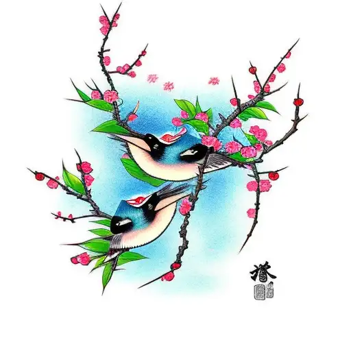 Bird And Cherry Tree