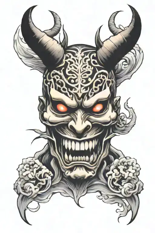 Oni Mask Split Skull