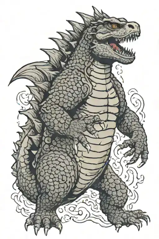 Godzilla And A Cross