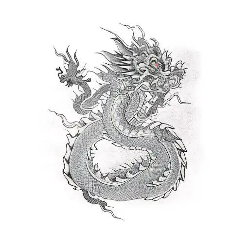 Ink Chinese Dragon