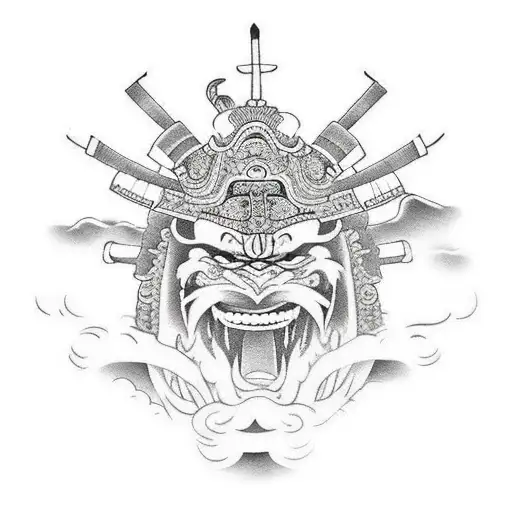 Samurai Tatuado Con Zapatos Vans Y Un Spray En La Mano