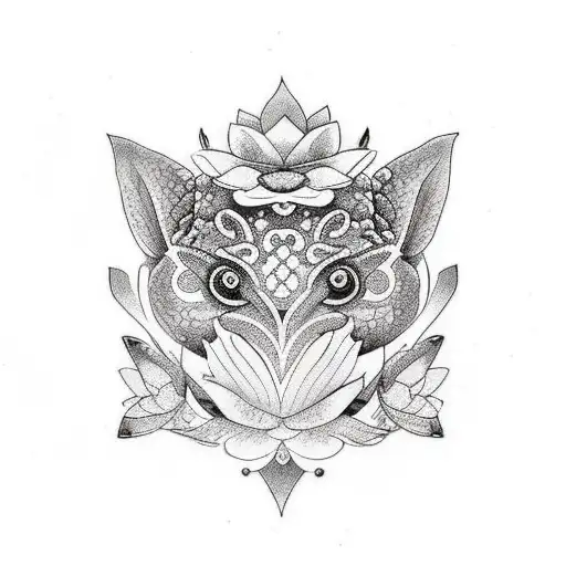 Bufo Alvarius With Lotus Flower