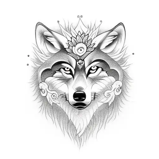 Wolf With Daisy And Dawn