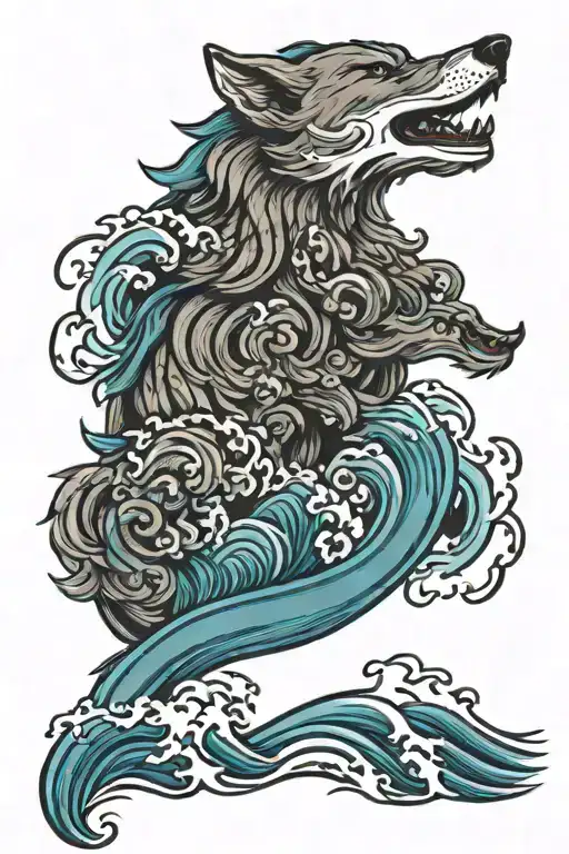 Wolf And Waves