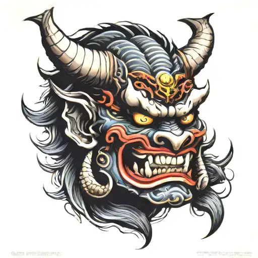 Demon Face Oni Mask