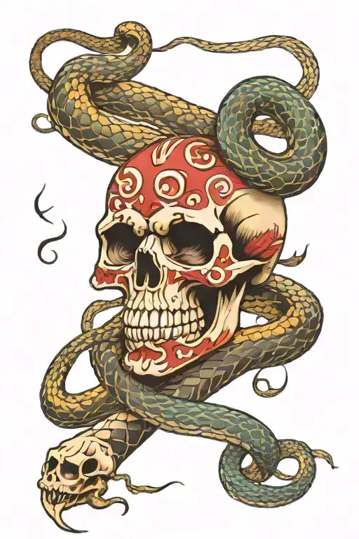 Skull And Snake