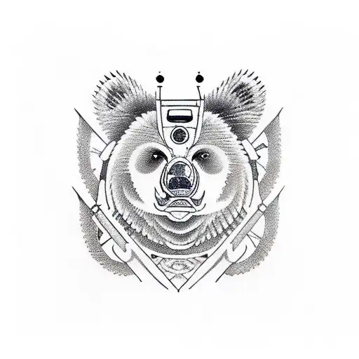 Gous Whit Katana And Bear Whit Balalaika