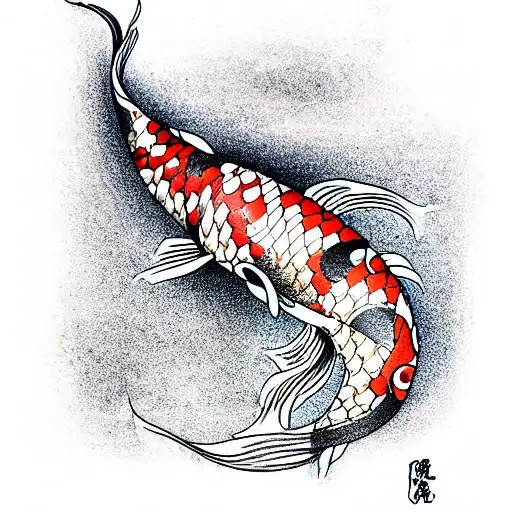 Detailed Koi Fish