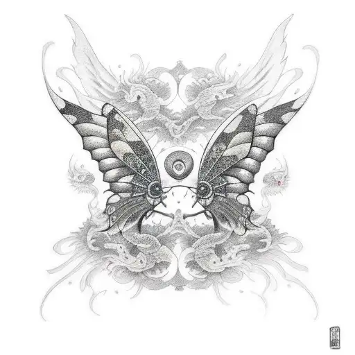 Butterfly Head Dragon Wings