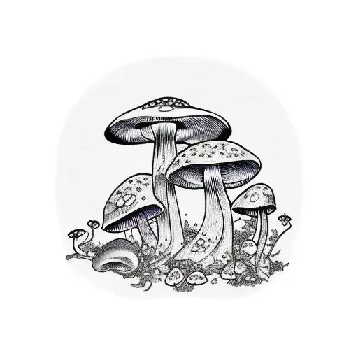 Mushroom And Frog Kawaii