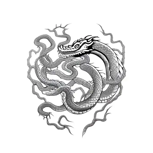 Snake With Dragon Sword