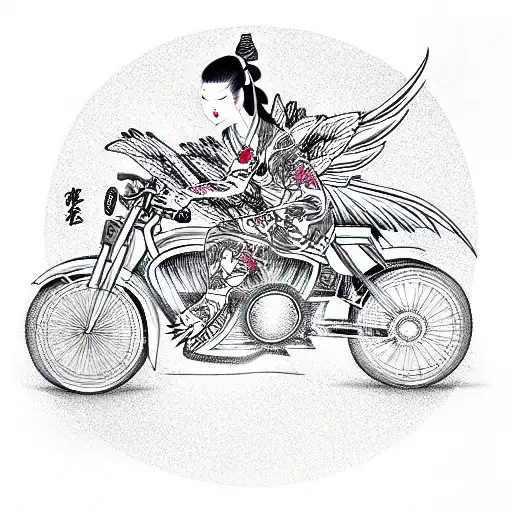 Angel On Motorcycle