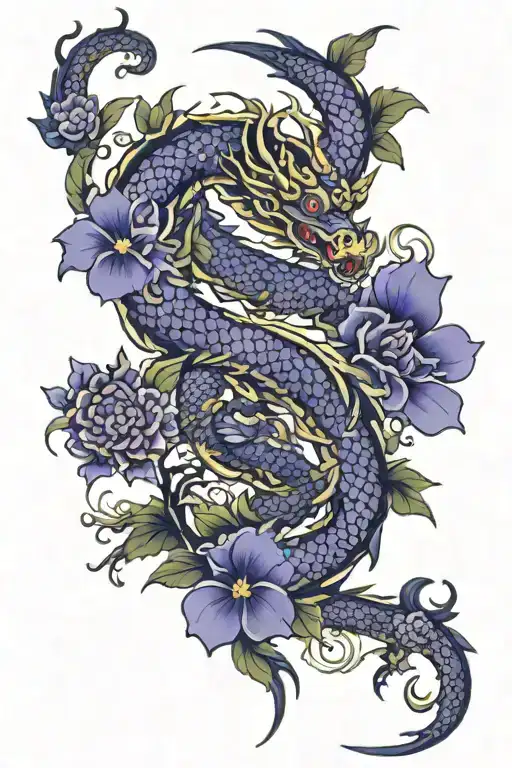 Dragon Purple Flowers