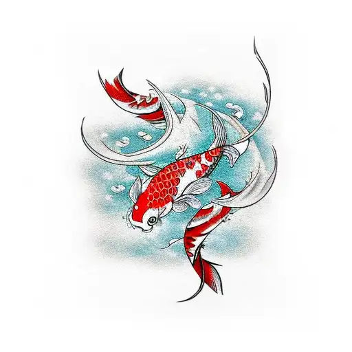 Forearm Half Sleeve Koi Carp Wolf Red Teal Smoke Black E