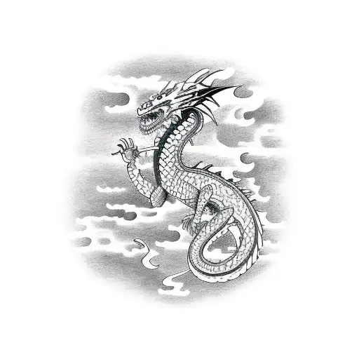 A Dragon Playing A Guitar