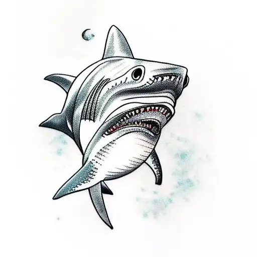 Shark Tatto On Leg