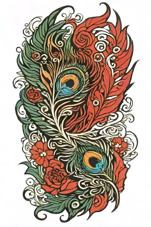 Aggressive Peacock Feather With Shivas