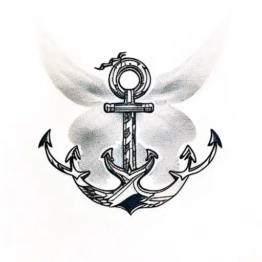 Dove Whit An Anchor