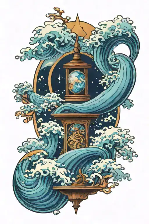 Hour Glass Waves And Galaxy Filled