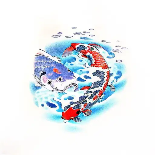 Koi Fish In Water