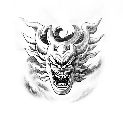 Shenlong Coming Out Of A Cloud With Goku In His Head