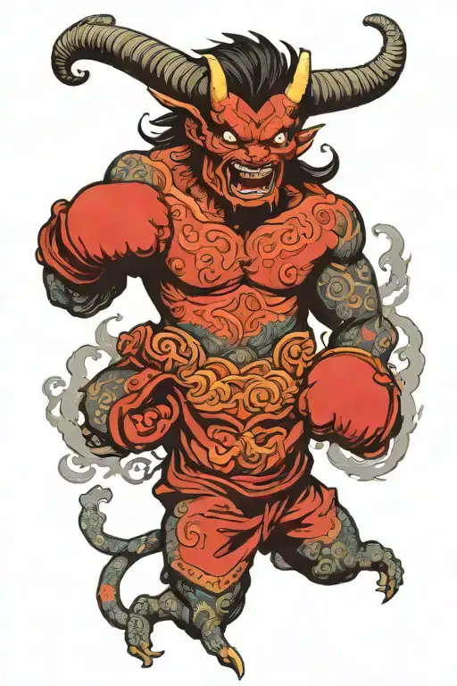 Demon Wearing Boxing Gloves
