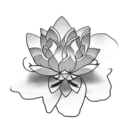 A Tattoo Of A Lotus Flower Blooming From A Vinyl Record