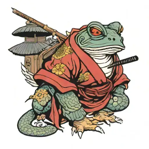 Samurai Toad Sitting