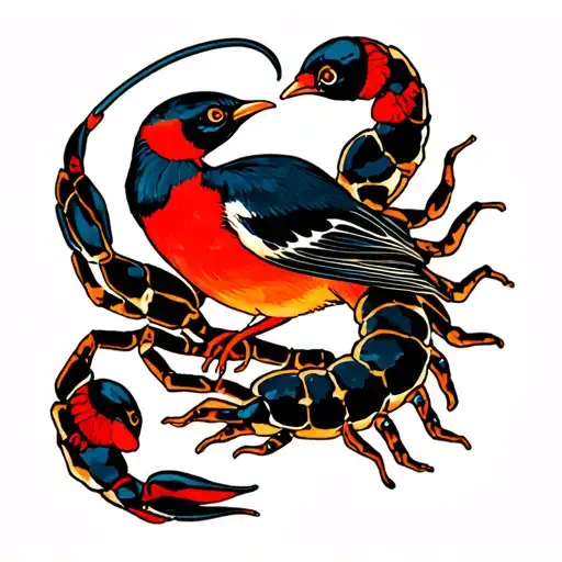 Robin And Scorpion Made