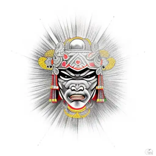 Filipino Warrior Face Without Pupils