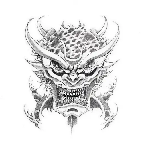 Demon Face Japan Trees