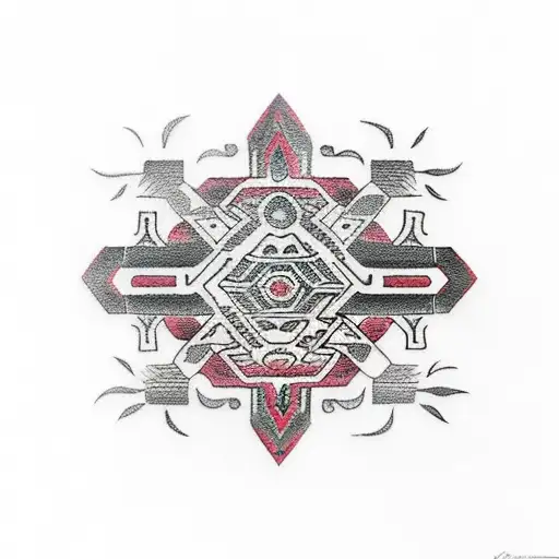 Aztec With Japanese And Tribal Tattoo Style