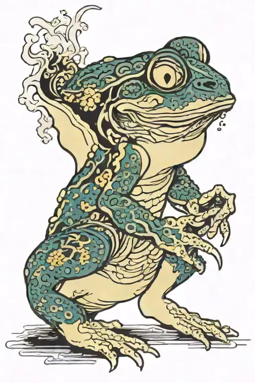 Japanese Frog Smoking