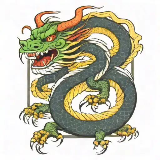 Japanese Dragon Streched