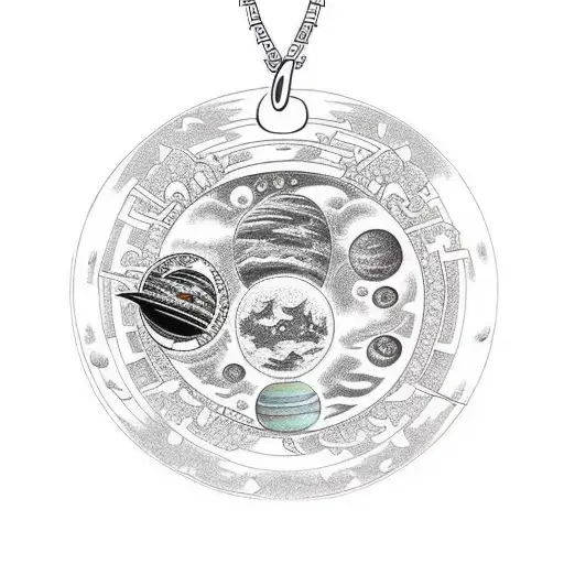 Necklace With Planets On It