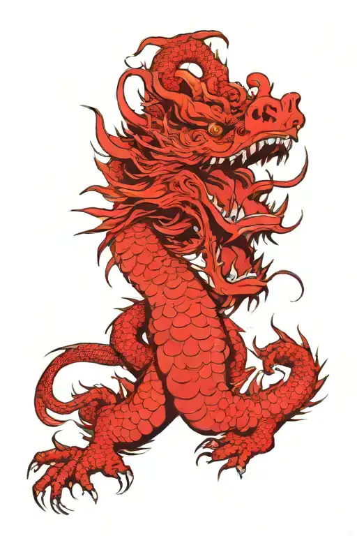 Asian Red Dragon