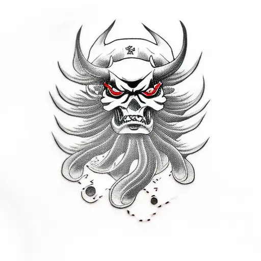 Japanese Demon Skull