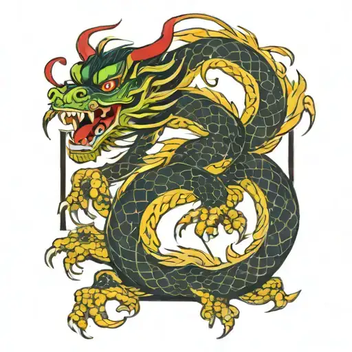 Japanese Dragon Streched