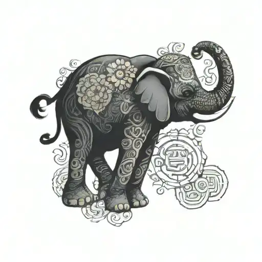 Elephant With A Mandala Beer
