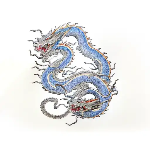 Dragon Eating Snake
